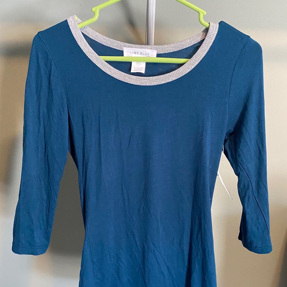 Lime Blue tee